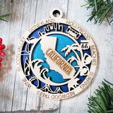 State Ornament Collection – Custom Home State & Travel Memory Ornaments