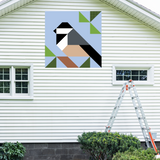 Traditional Chickadee Quilt Block Pattern - Digital Download Barn Quilt Design, Nature-Inspired DIY Craft, Instant PDF File