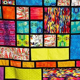 Colorful stained glass quilt blocks