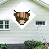 Highland Cow on Point painted Barn Quilt Digital SVG PDF Pattern Bundle