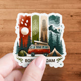 Born to Roam PNG, Watercolor Adventure Brushstroke Design, Vanlife Mountains Tent Clipart, Camping Sublimation Digital Download