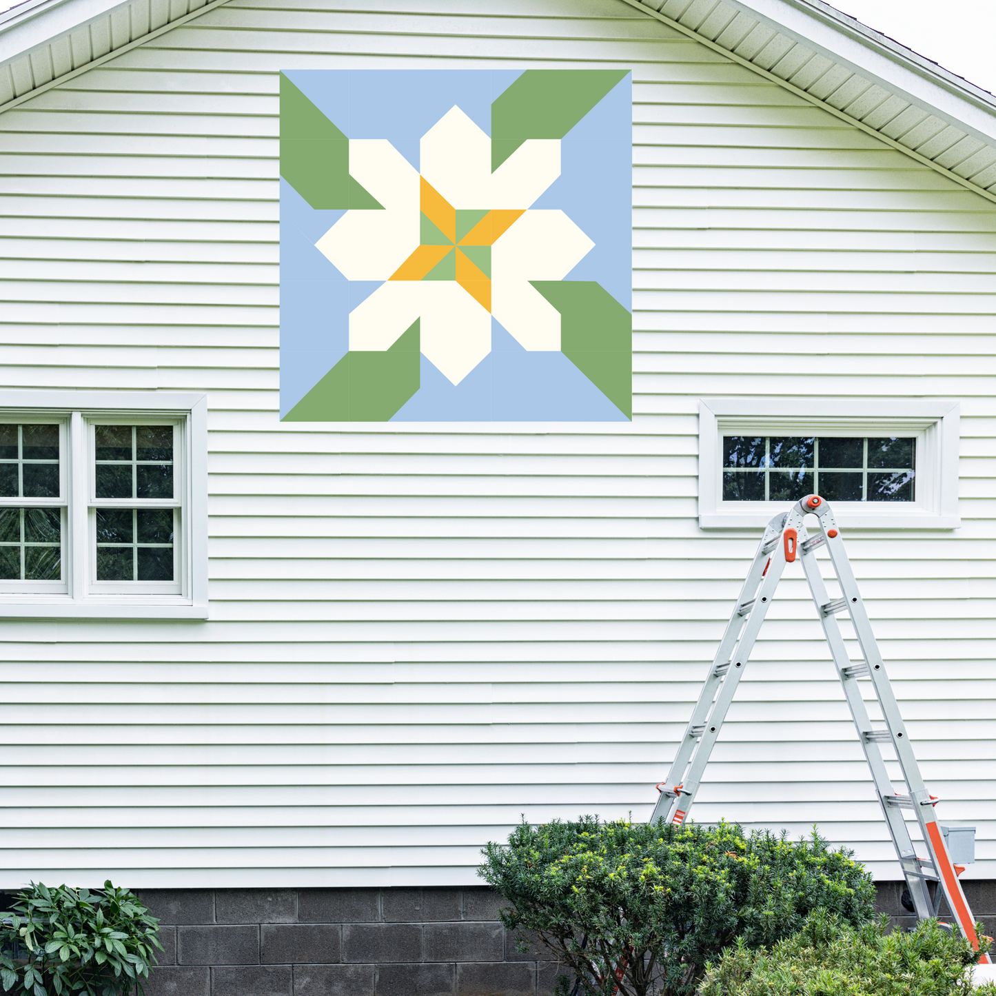 Easter Lily Quilt Block Barn Quilt - Digital Download, Spring DIY Pattern, Easter Decor, Quilting Project, Instant PDF File