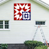 Echo Star Barn Quilt Pattern | Layered Design, Neutral Palette (PDF + SVG Download)