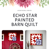 Echo Star Barn Quilt Pattern | Layered Design, Neutral Palette (PDF + SVG Download)