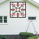 Falling Snowflake Quilt Block Barn Quilt - Digital Download, Winter DIY Wall Art Pattern, Holiday Home Decor, Quilting Project, Instant PDF