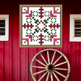Falling Snowflake Quilt Block Barn Quilt - Digital Download, Winter DIY Wall Art Pattern, Holiday Home Decor, Quilting Project, Instant PDF