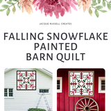 Falling Snowflake Quilt Block Barn Quilt - Digital Download, Winter DIY Wall Art Pattern, Holiday Home Decor, Quilting Project, Instant PDF