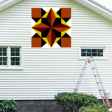 Farmer's Star Quilt Block Pattern - Digital Download PDF in 12x12, 24x24, and 48x48 Sizes for DIY Barn Quilt Decor