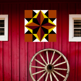 Farmer's Star Quilt Block Pattern - Digital Download PDF in 12x12, 24x24, and 48x48 Sizes for DIY Barn Quilt Decor