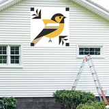 Modern Finch Quilt Block Pattern - Digital Download PDF in 12x12, 24x24, and 48x48 Sizes for DIY Barn Quilt Decor