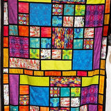 Finished stained glass wall quilt