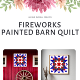 Fireworks Barn Quilt Pattern | Patriotic Star Design | Digital Download | DIY Quilt Block | Farmhouse Decor | Instant Download