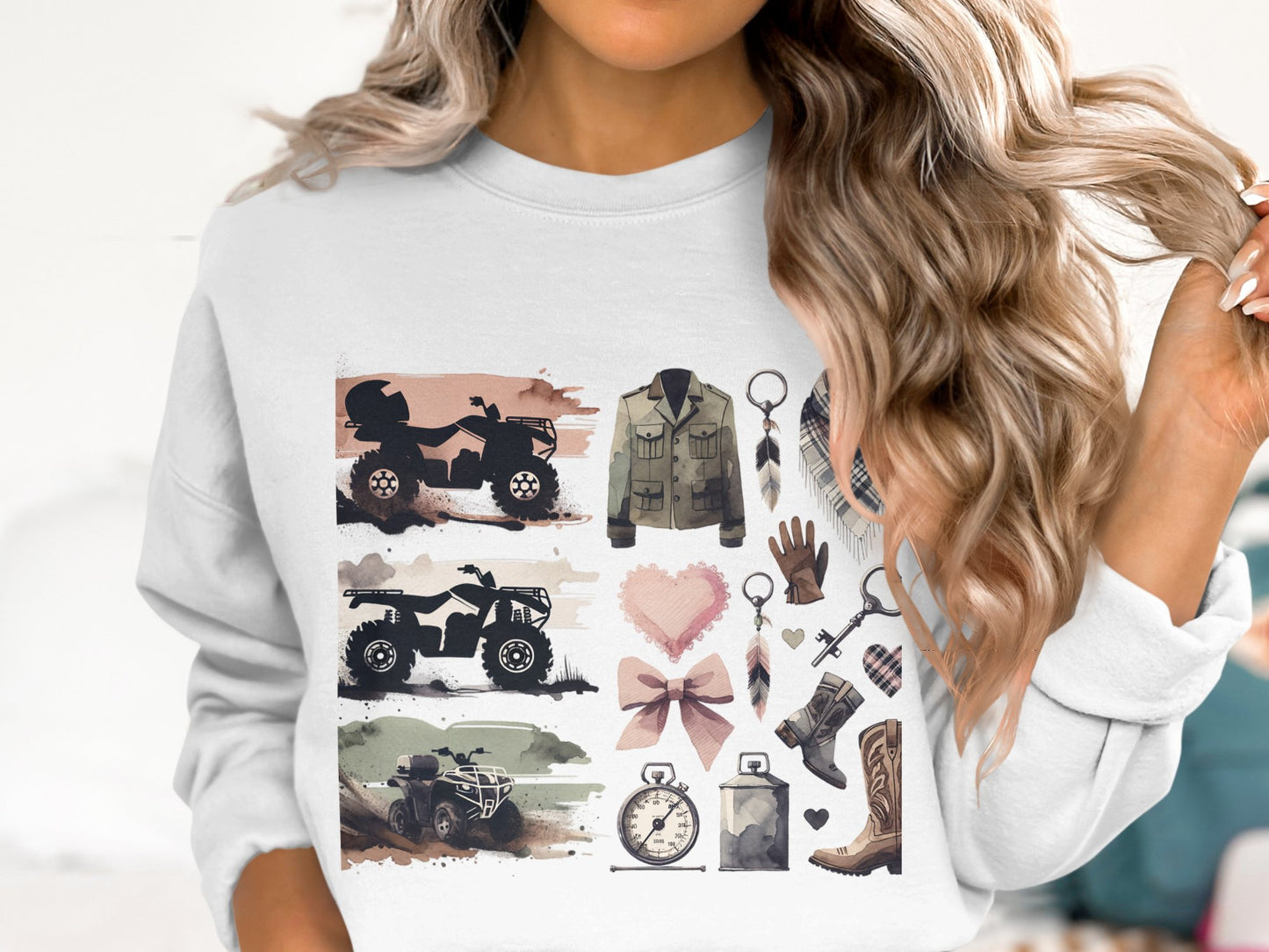 4 Wheeler Brushstroke PNG ATV Sublimation Design 300 DPI Digital Download for Tumblers Mugs T-Shirts Stickers Ornaments Earrings Crafts