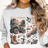 4 Wheeler Brushstroke PNG ATV Sublimation Design 300 DPI Digital Download for Tumblers Mugs T-Shirts Stickers Ornaments Earrings Crafts