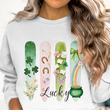 St. Patricks Day PNG, Brushstroke Png, Lucky Sublimation Png, Design for Tumblers Mugs T-Shirts Ornaments and Crafts, Spring Png, coquette