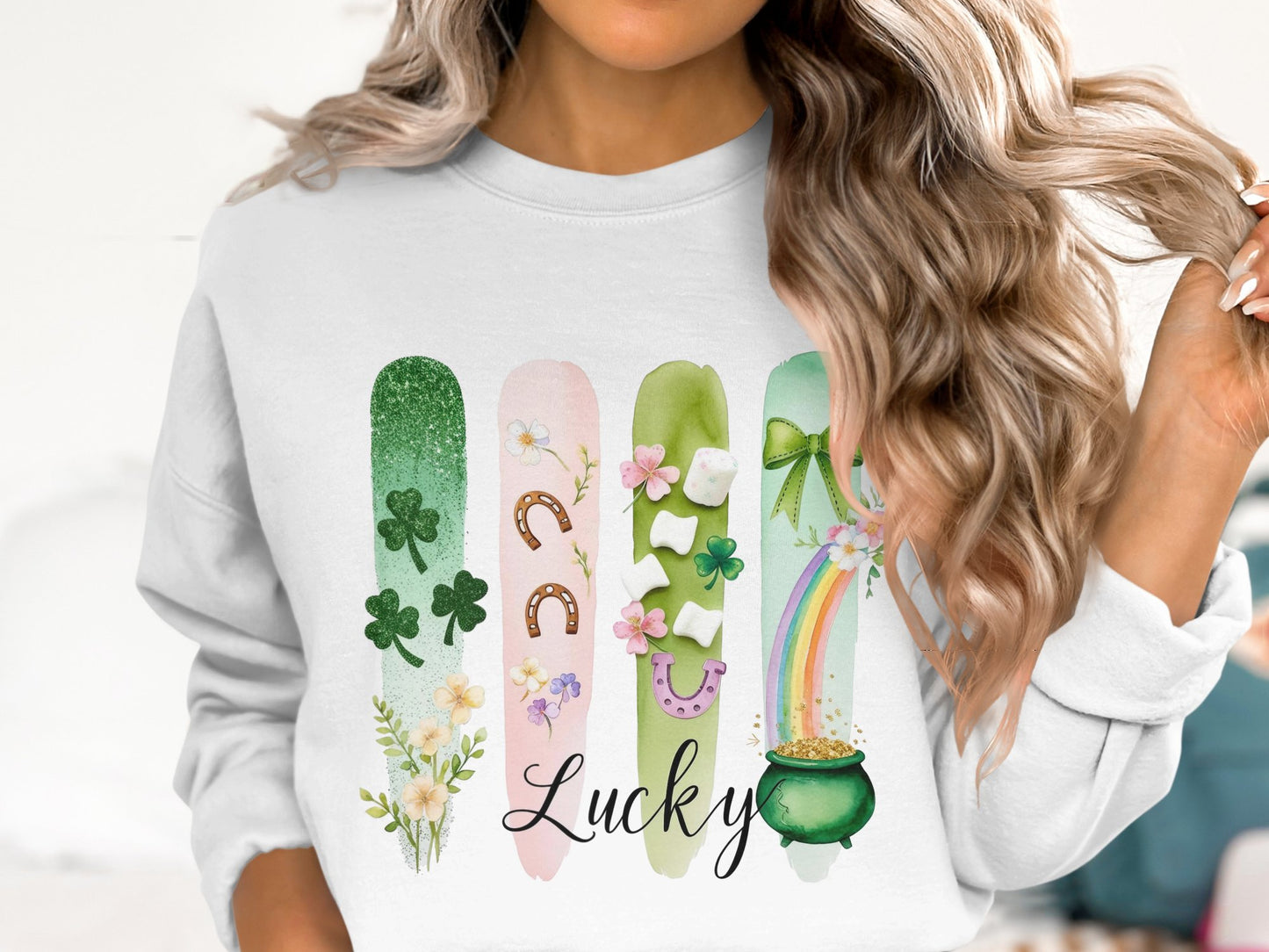 St. Patricks Day PNG, Brushstroke Png, Lucky Sublimation Png, Design for Tumblers Mugs T-Shirts Ornaments and Crafts, Spring Png, coquette