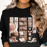 Cozy Book Lover PNG, Brushstroke Sublimation, Reading Tumbler Wrap, Bookish Sublimation Design, Digital Download, Bookworm Clipart