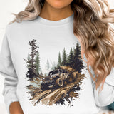"Off-Road Jeep Mud Adventure PNG, 4x4 Truck Sublimation, Jeep Lover Clipart, Overlanding Digital Download, Muddy Trail PNG Design"