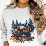 "Off-Road Jeep Mud Adventure PNG, 4x4 Truck Sublimation, Jeep Lover Clipart, Overlanding Digital Download, Muddy Trail PNG Design"