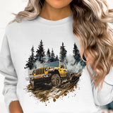 "Off-Road Jeep Mud Adventure PNG, 4x4 Truck Sublimation, Jeep Lover Clipart, Overlanding Digital Download, Muddy Trail PNG Design"
