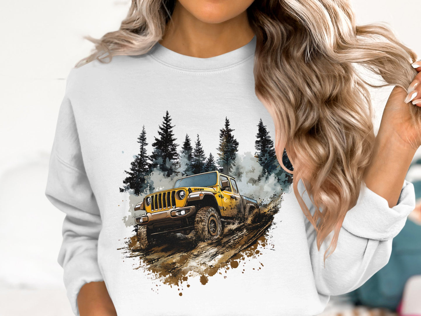 "Off-Road Jeep Mud Adventure PNG, 4x4 Truck Sublimation, Jeep Lover Clipart, Overlanding Digital Download, Muddy Trail PNG Design"