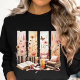 Cozy Book Lover PNG, Brushstroke Sublimation, Reading Tumbler Wrap, Bookish Sublimation Design, Digital Download, Bookworm Clipart