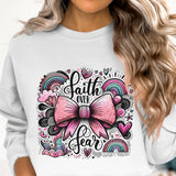 Faith Over Fear PNG Digital File 300 DPI Sublimation Design for Shirts Tumblers Stickers Pillows Notebooks Glass Can Cups Crafts