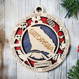 State Ornament Collection – Custom Home State & Travel Memory Ornaments