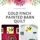 Traditional Goldfinch Quilt Block Pattern - Digital Download PDF in 12x12, 24x24, and 48x48 Sizes for DIY Barn Quilt Decor