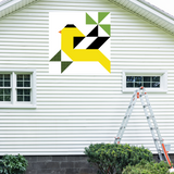 Traditional Goldfinch Quilt Block Pattern - Digital Download PDF in 12x12, 24x24, and 48x48 Sizes for DIY Barn Quilt Decor