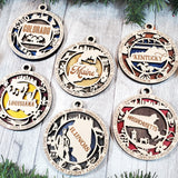 State Ornament Collection – Custom Home State & Travel Memory Ornaments