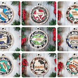 State Ornament Collection – Custom Home State & Travel Memory Ornaments
