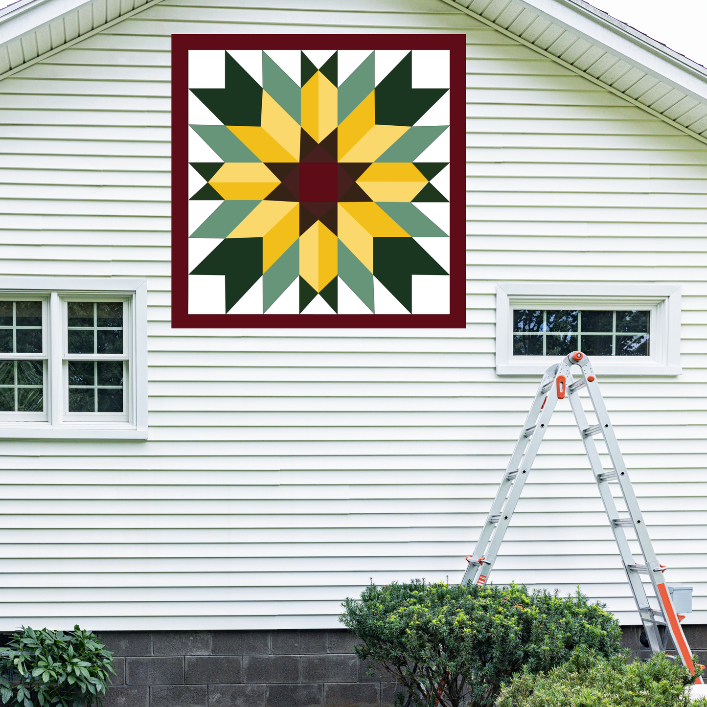 12x12" Large Sunflower barn Quilt PDF Pattern, SVG Pattern, Wood quilt to paint for outdoors Bundle, Barn quilt, wood painted barn quilt patterns