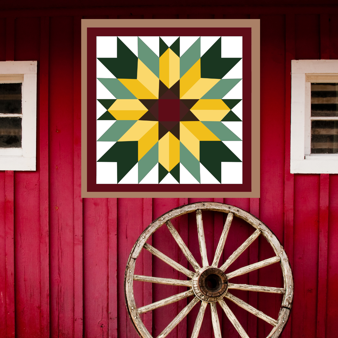 12x12" Large Sunflower barn Quilt PDF Pattern, SVG Pattern, Wood quilt to paint for outdoors Bundle, Barn quilt, wood painted barn quilt patterns