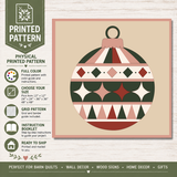 Holiday Heirloom Printed Barn Quilt Pattern | Christmas Ornament