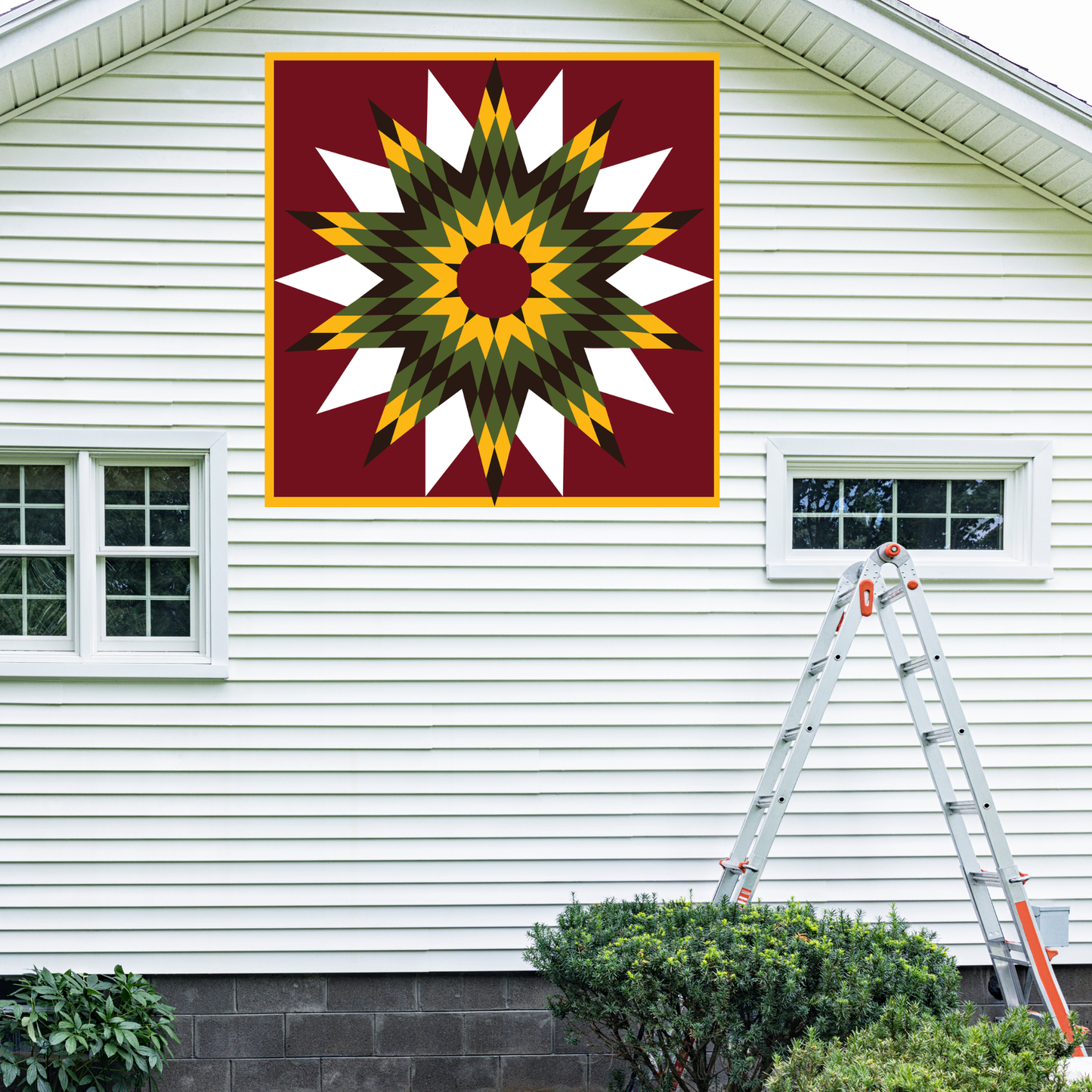 12x12"Lone Star Barn Quilt PDF Pattern, SVG Pattern, Wood quilt to paint for outdoors Bundle