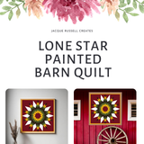 Lone Star Barn Quilt Digital PDF SVG Printable Pattern | Wood Barn Quilt | Paint yourself Barn Quilt downable PDF Bundle