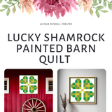 Lucky Shamrock Quilt Block Barn Quilt - Digital Download, St. Patrick's Day DIY Pattern, Irish Decor, Quilting Project, Instant PDF