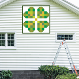 Lucky Shamrock Quilt Block Barn Quilt - Digital Download, St. Patrick's Day DIY Pattern, Irish Decor, Quilting Project, Instant PDF