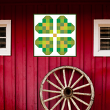 Lucky Shamrock Quilt Block Barn Quilt - Digital Download, St. Patrick's Day DIY Pattern, Irish Decor, Quilting Project, Instant PDF