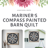 Mariners compass Version 2 Painted Barn Quilt Digital PDF SVG Pattern Download Bundle