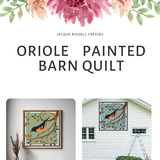 Oriole Barn Quilt PDF Pattern, SVG Pattern, Wood quilt to paint for outdoors Bundle