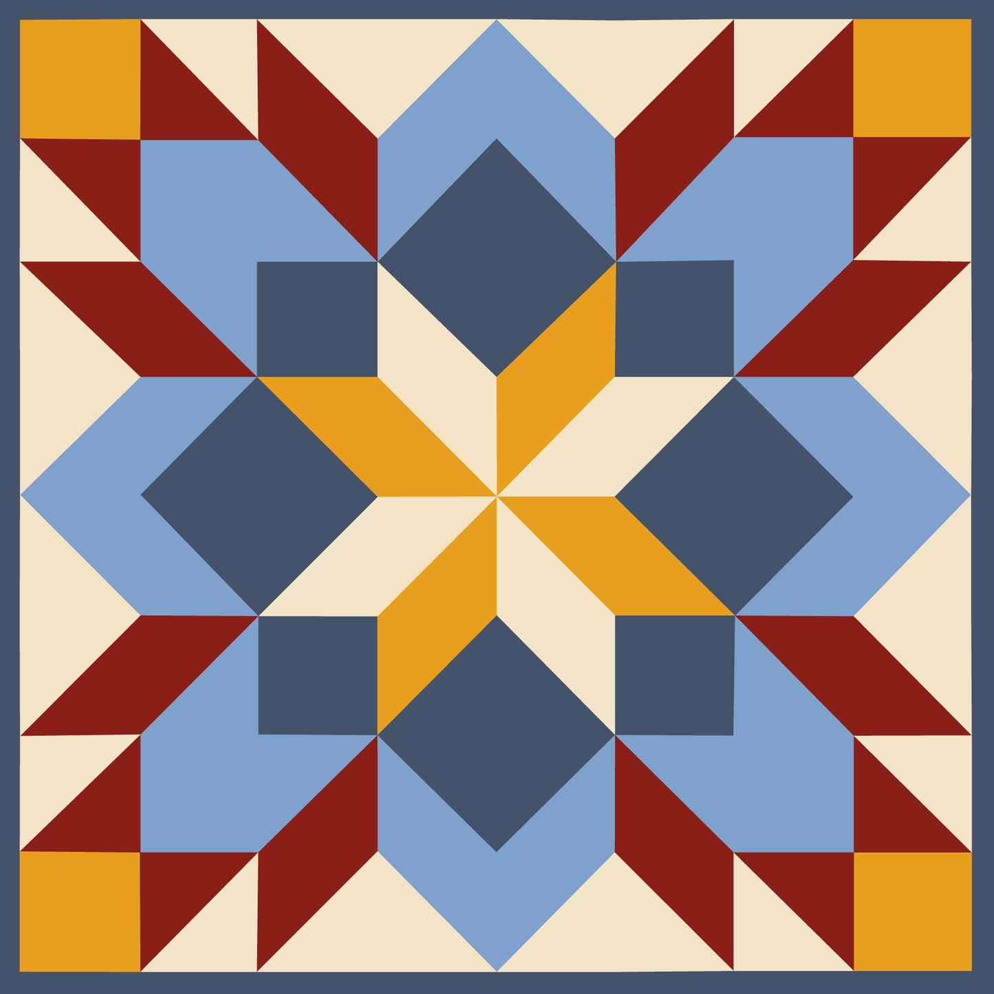 48x48" Prairie Star  Carpenter Star Paint yourself Barn Quilt downable PDF