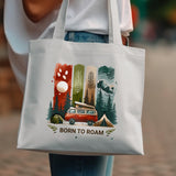 Born to Roam PNG, Watercolor Adventure Brushstroke Design, Vanlife Mountains Tent Clipart, Camping Sublimation Digital Download