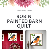 Traditional American Robin Quilt Block Pattern - Digital Download PDF in 12x12, 24x24, and 48x48 Sizes for DIY Barn Quilt Decor