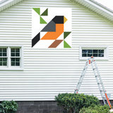 Traditional American Robin Quilt Block Pattern - Digital Download PDF in 12x12, 24x24, and 48x48 Sizes for DIY Barn Quilt Decor