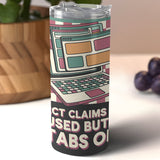 Suspect claims Funny 20oz Tumbler Wrap PNG, Multitasker Sublimation Design, Retro Laptop Graphic, Work From Home Digital Download