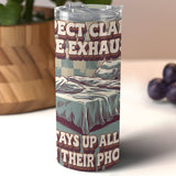 Suspect Claims to be Exhausted 20oz Tumbler Wrap, Funny Sublimation Design, Retro Aesthetic PNG, Digital Download for Skinny Tumblers