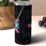 Suspect Claims to Be Cleaning but Is Actually Quilting 20oz Tumbler Wrap PNG, Funny Quilter Sublimation Design, Sewing Digital Download