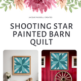 Shooting Star Barn Quilt PDF Pattern, SVG Pattern, Wood quilt to paint for outdoors Bundle